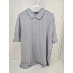 Men's Polo Shirt Lot 3 Pc 2XL Gray Blue Collared Tops Short Sleeve
